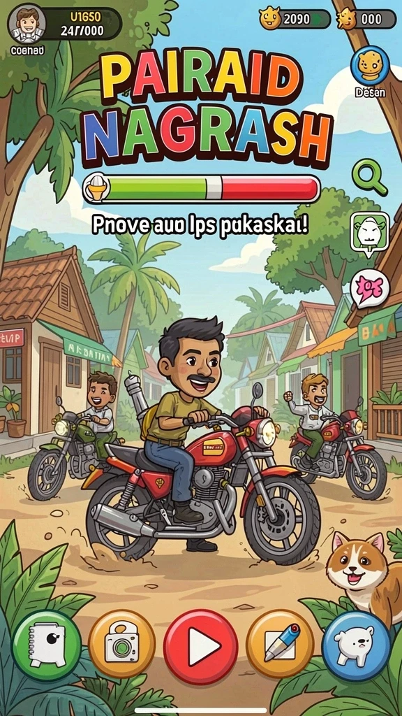 Karakter utama AFAF dalam aksi seru.