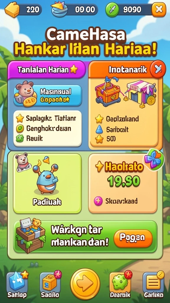 Berbagai tantangan menarik yang selalu diperbarui.