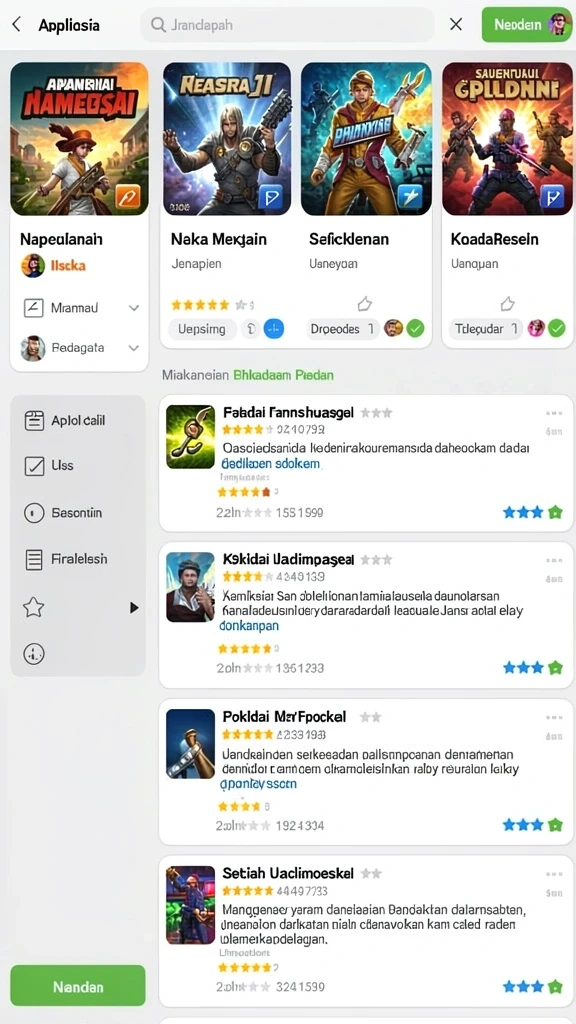 Tampilan awal permainan yang menarik dan penuh warna.