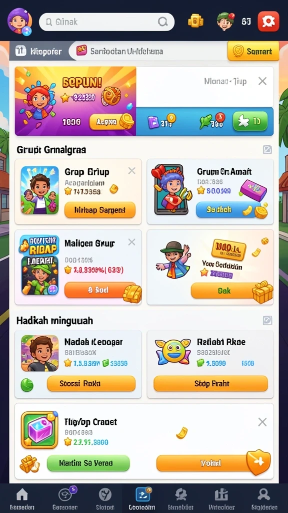 Misi harian yang menarik untuk mendapatkan hadiah tambahan.