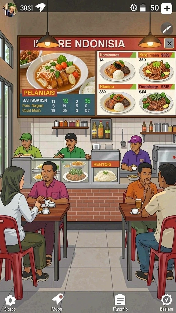 Tampilan utama dengan latar gaib yang misterius.