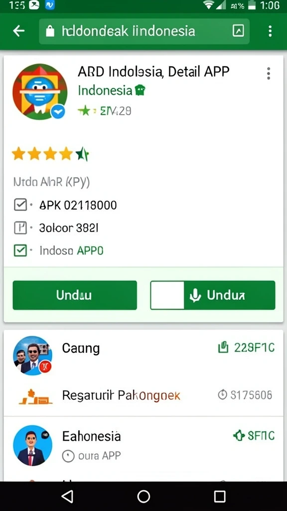 Screenshot menggambarkan antarmuka pengguna yang sederhana dan intuitif.