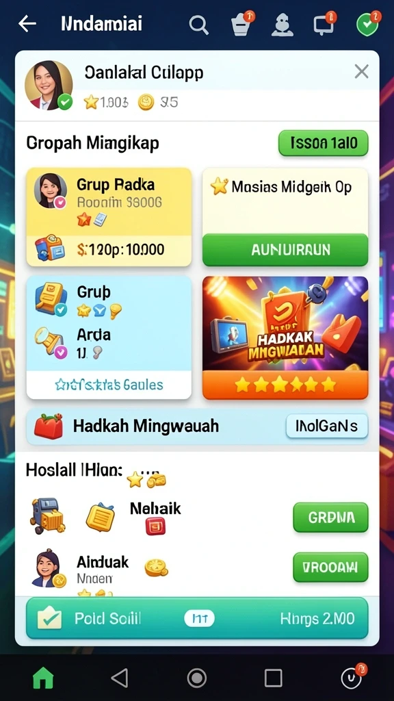 Tampilan awal yang menarik dan mudah dinavigasi.