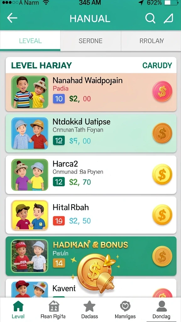 Level yang penuh tantangan dengan rintangan yang mendebarkan.