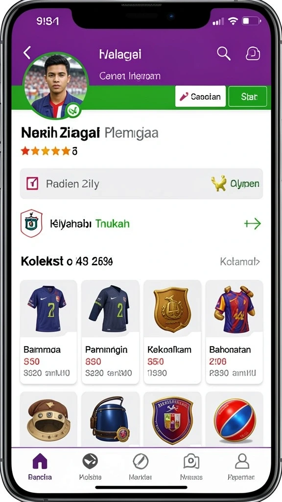 Tampilan utama permainan yang menarik.