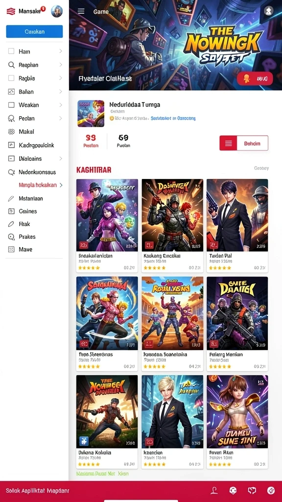 Tampilan awal permainan yang menarik.