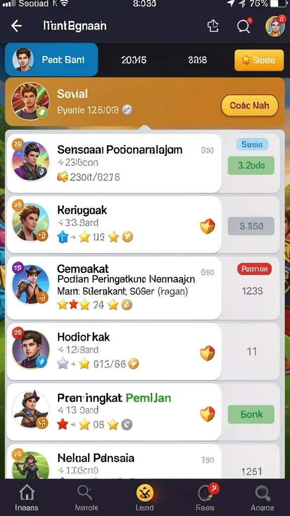 Gambar menampilkan antarmuka permainan yang menarik.