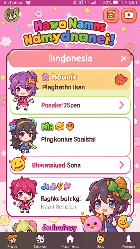 Beragam pilihan permainan yang tersedia.
