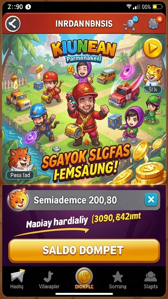 Tampilan menu utama yang menarik dan mudah dinavigasi.