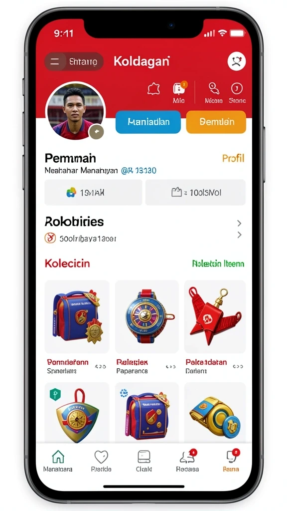 Antarmuka yang mudah digunakan untuk semua pemain.
